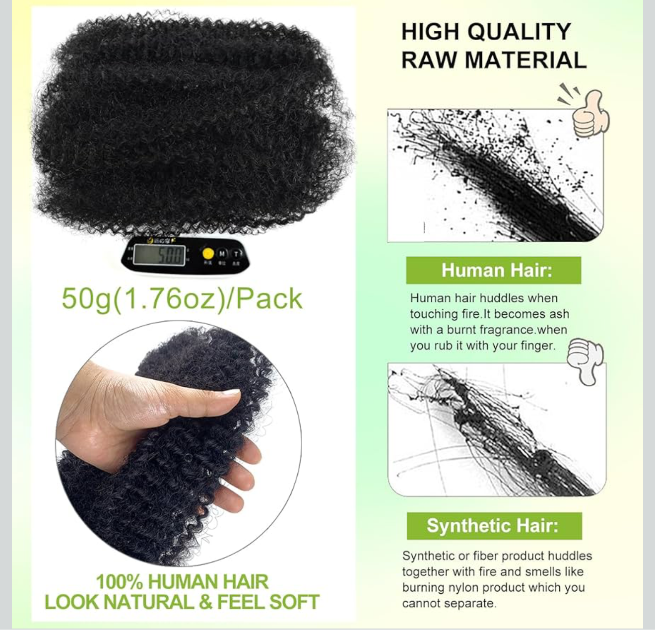 Afro curly Bulk hair