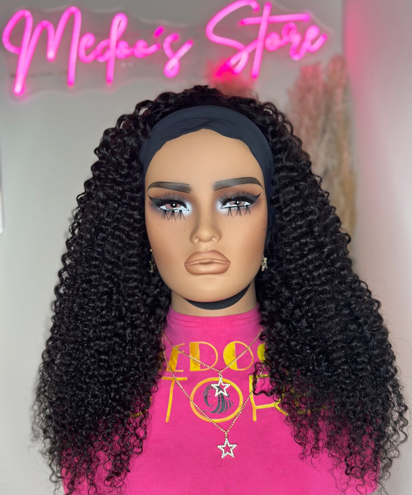 Headband curly wig