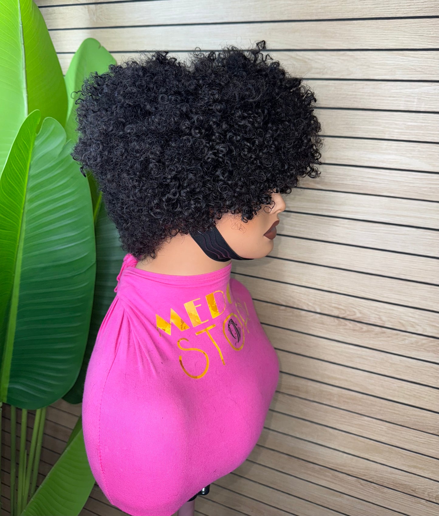 Pixie cut 100% human curly wig 200 density