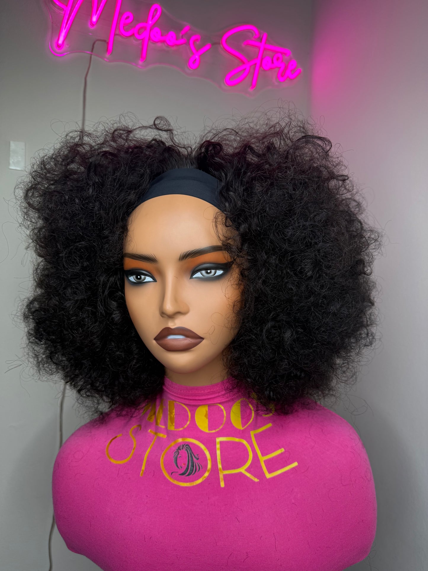 Headband bouncy wig 300 density