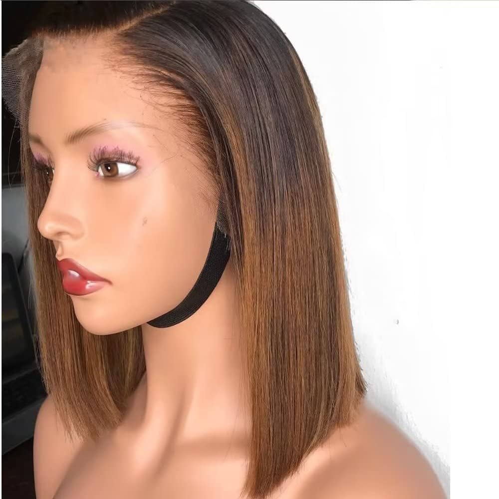 Wig bob #1b/4 straight full frontal transparent