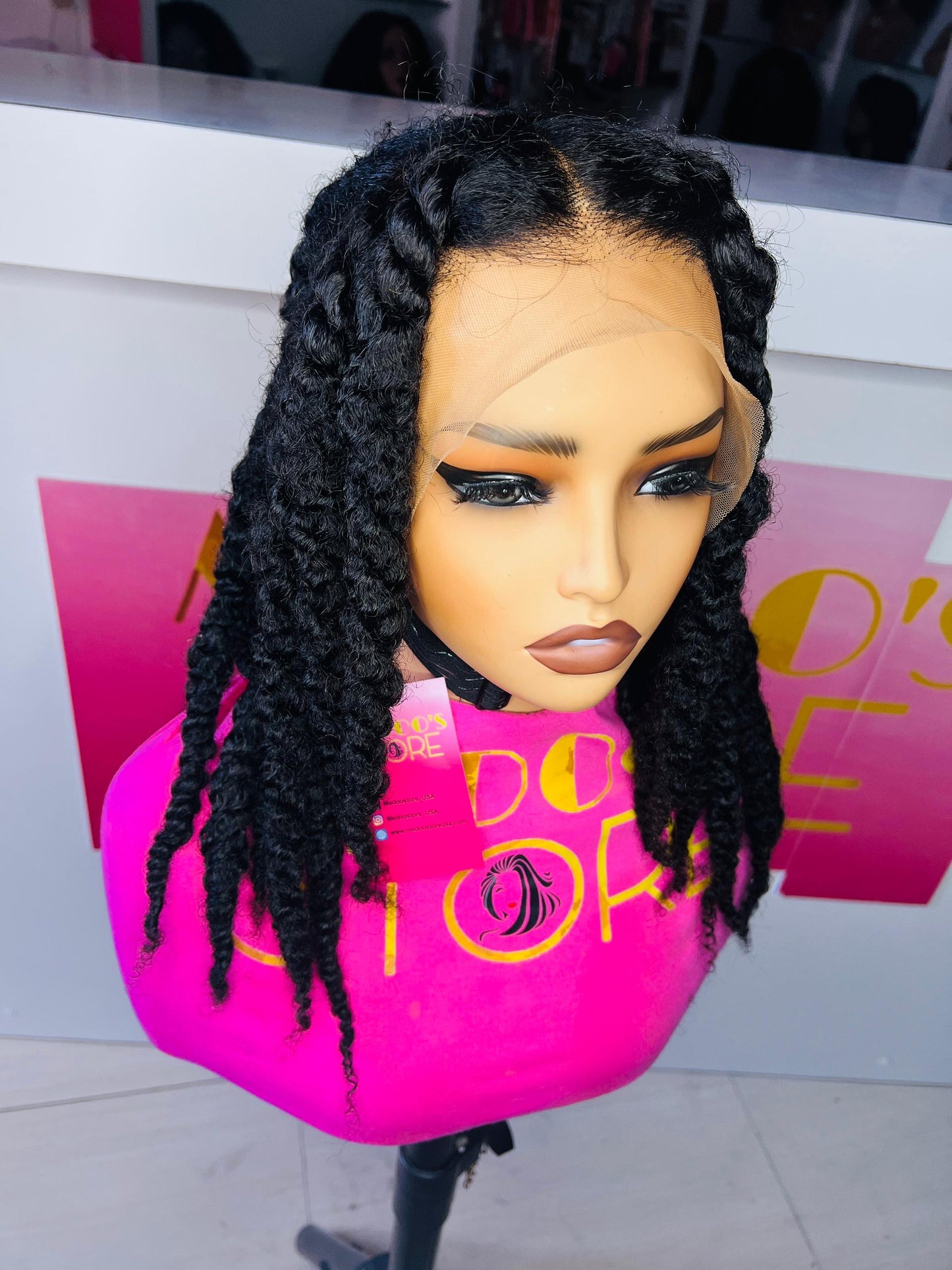 13*4 full frontal afro curly wig transparent 300 density