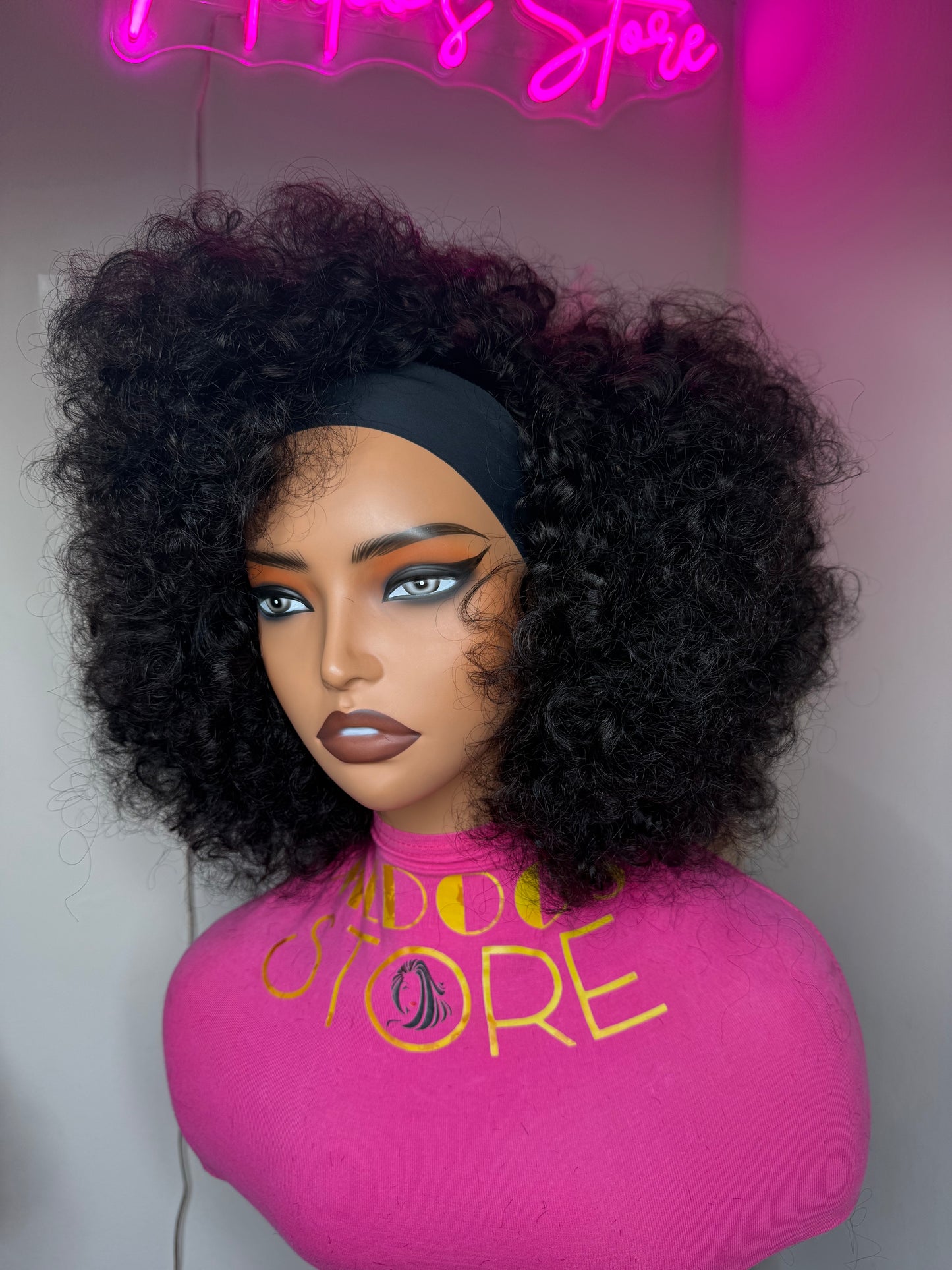 Headband bouncy wig 300 density