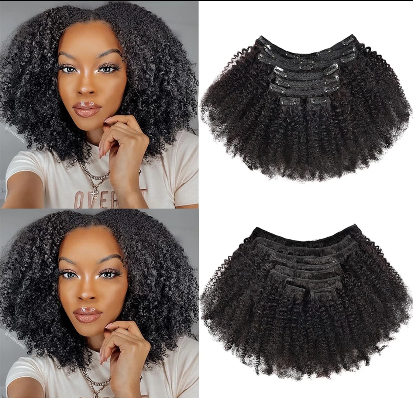 Clip in afro curly
