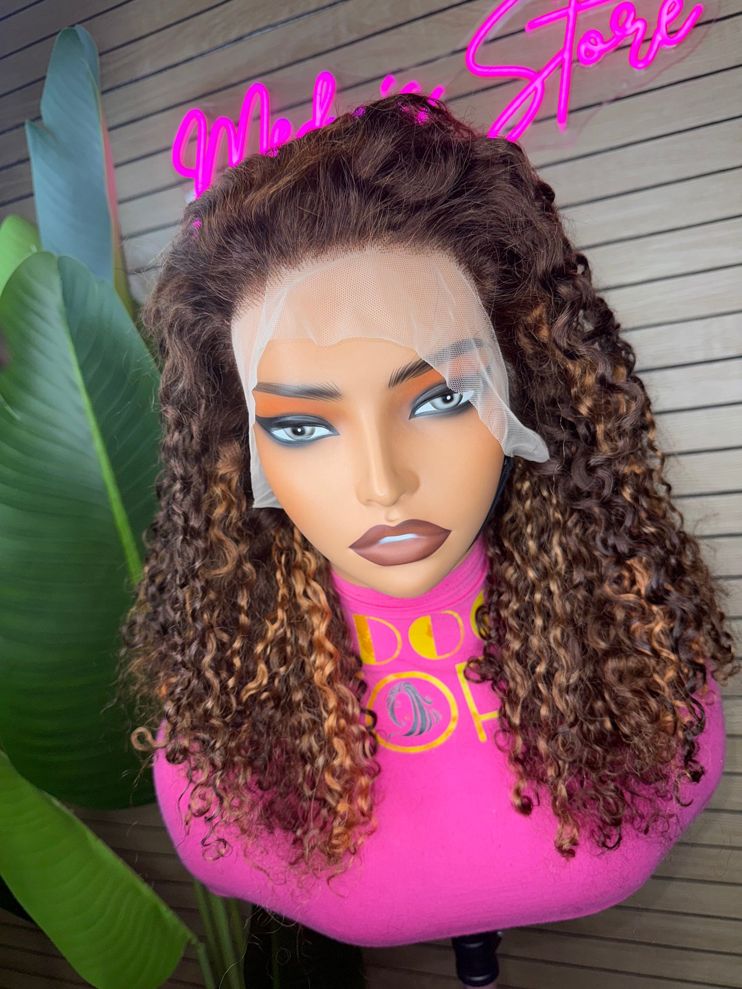 Wig full frontal 13x4 pixie curly 250% density