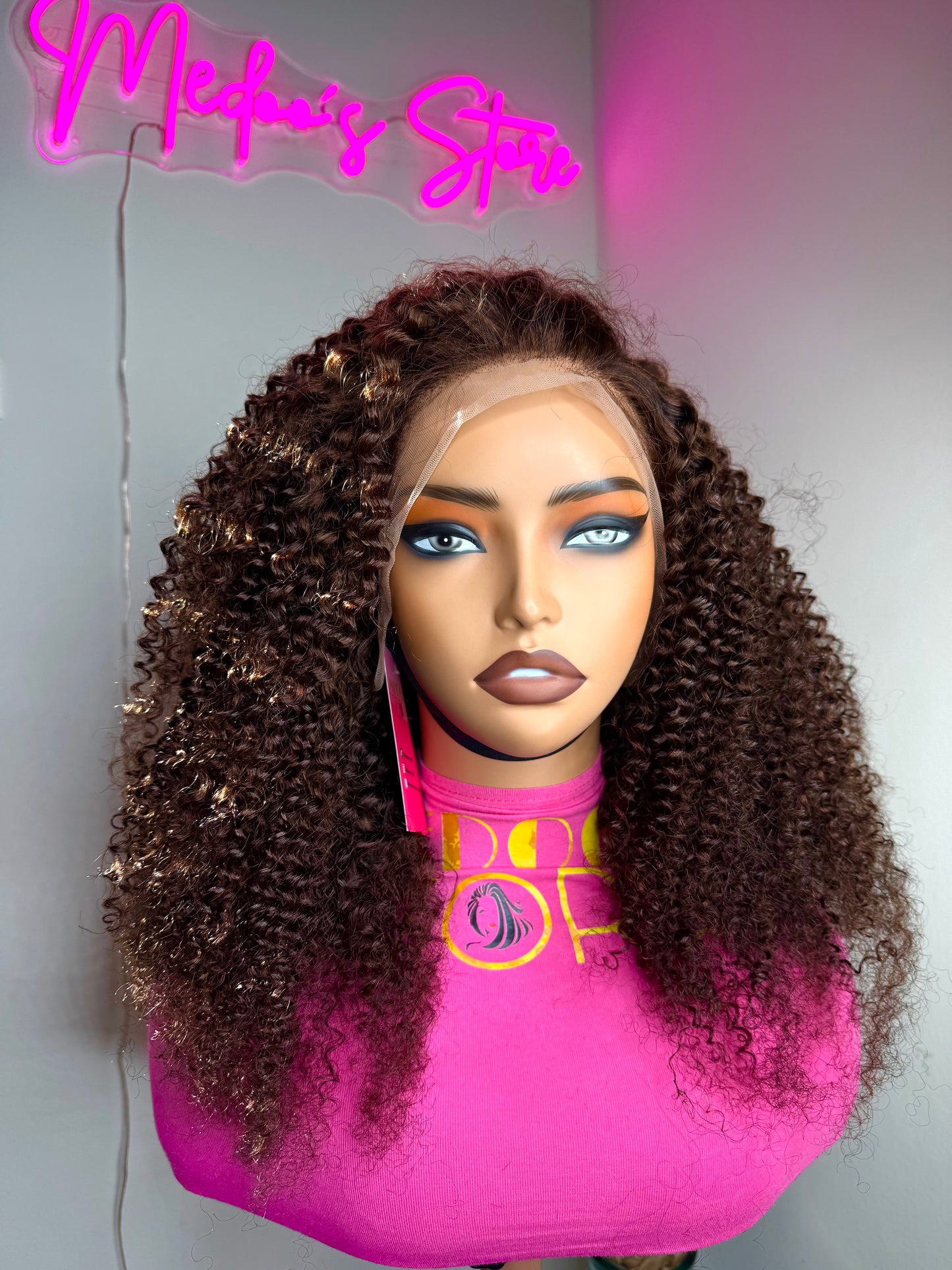 #4 Wig full frontal curly 180% density