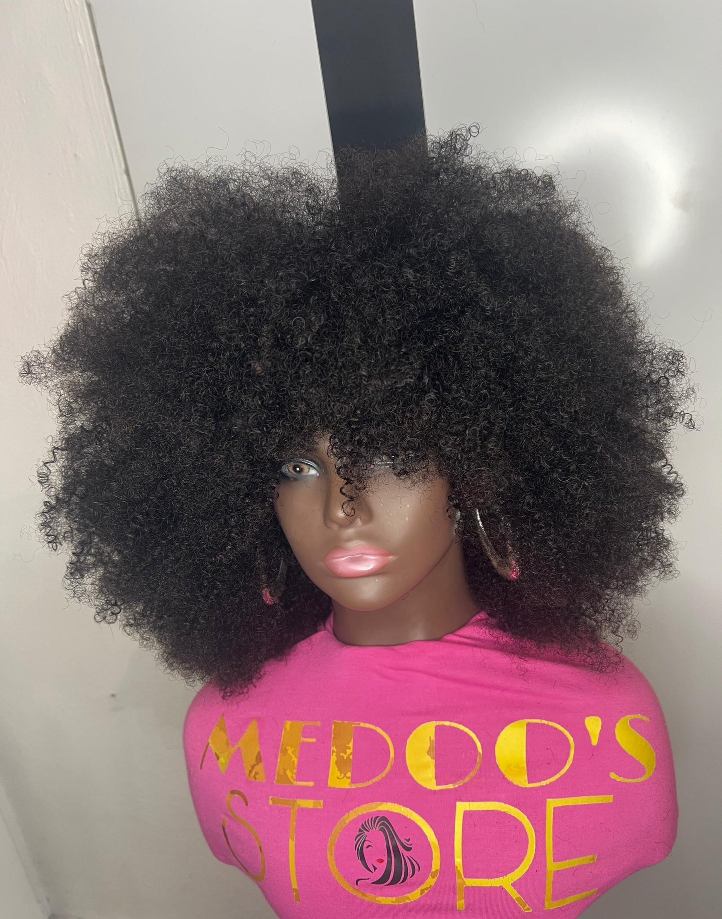 TAN Afro curly wig 14 inch