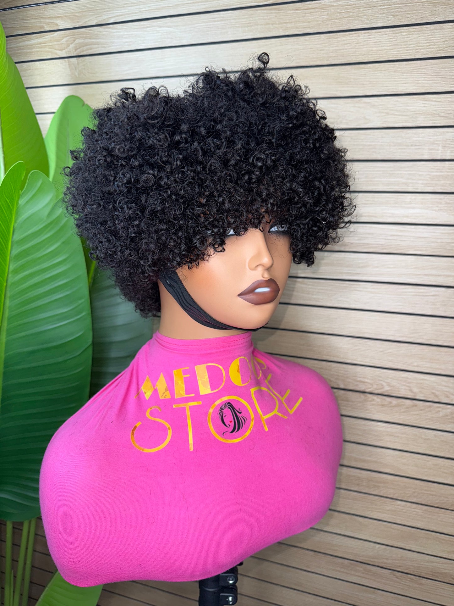 Pixie cut 100% human curly wig 200 density
