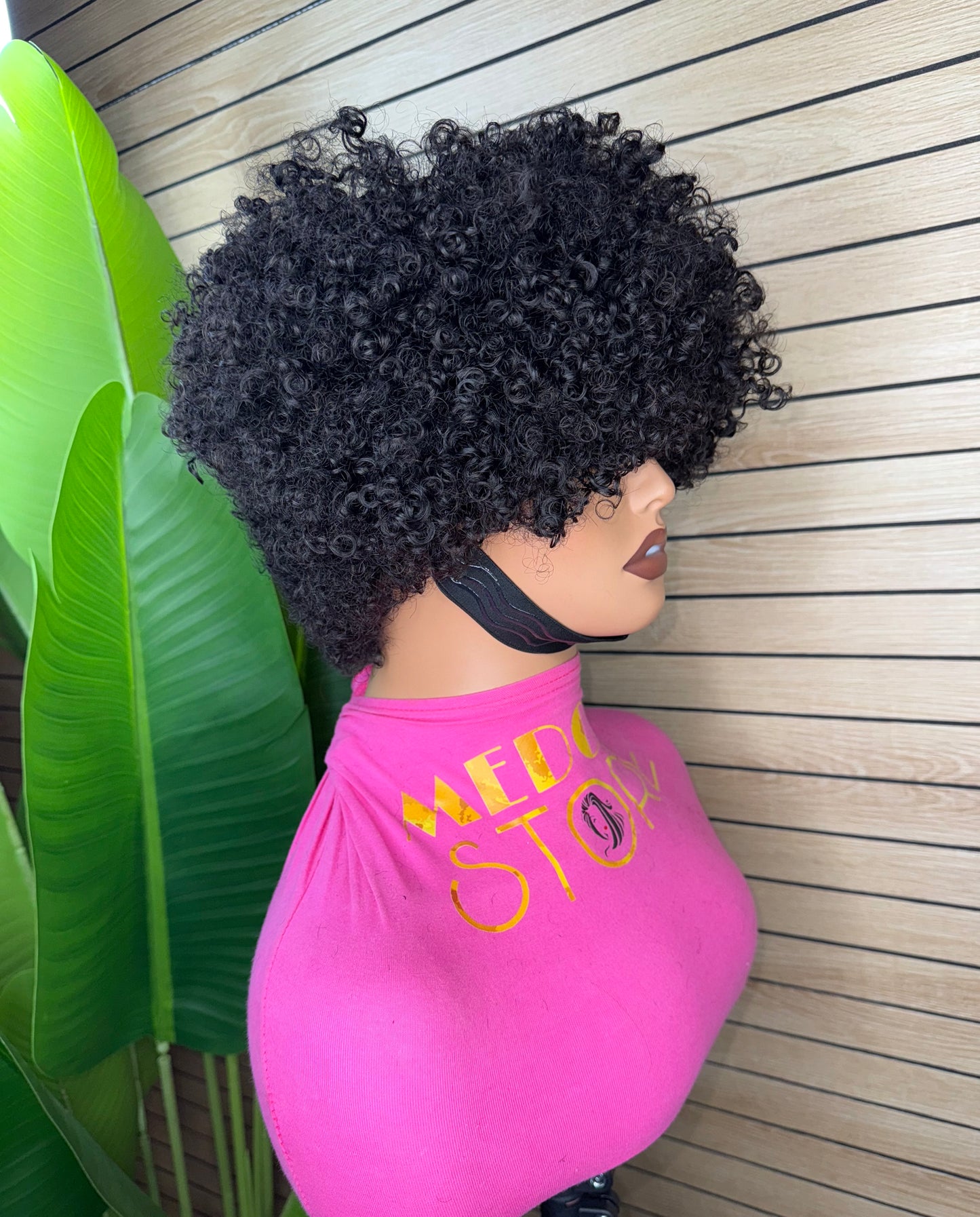 Pixie cut 100% human curly wig 200 density