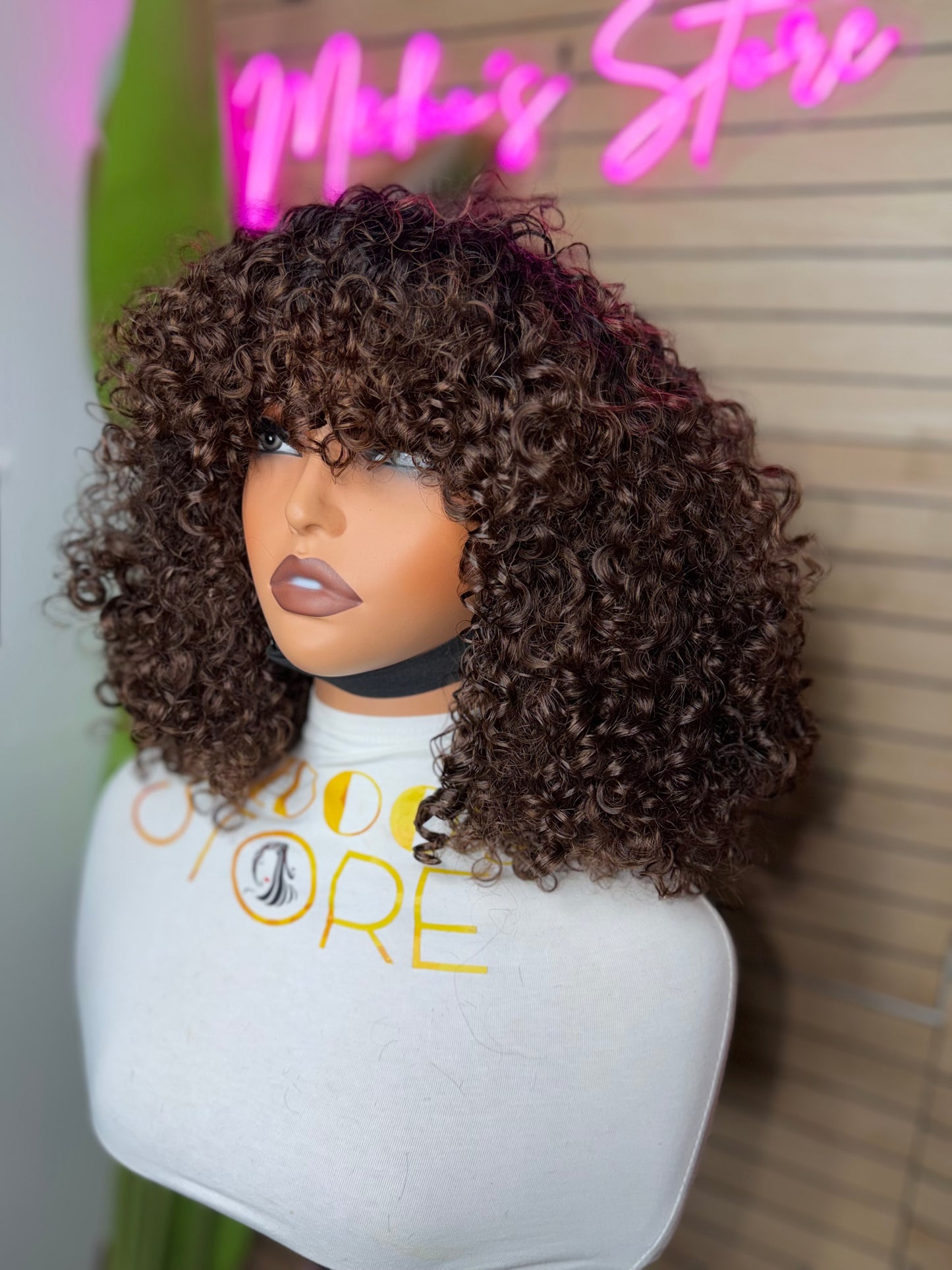 Frange pixie Curly 300% density