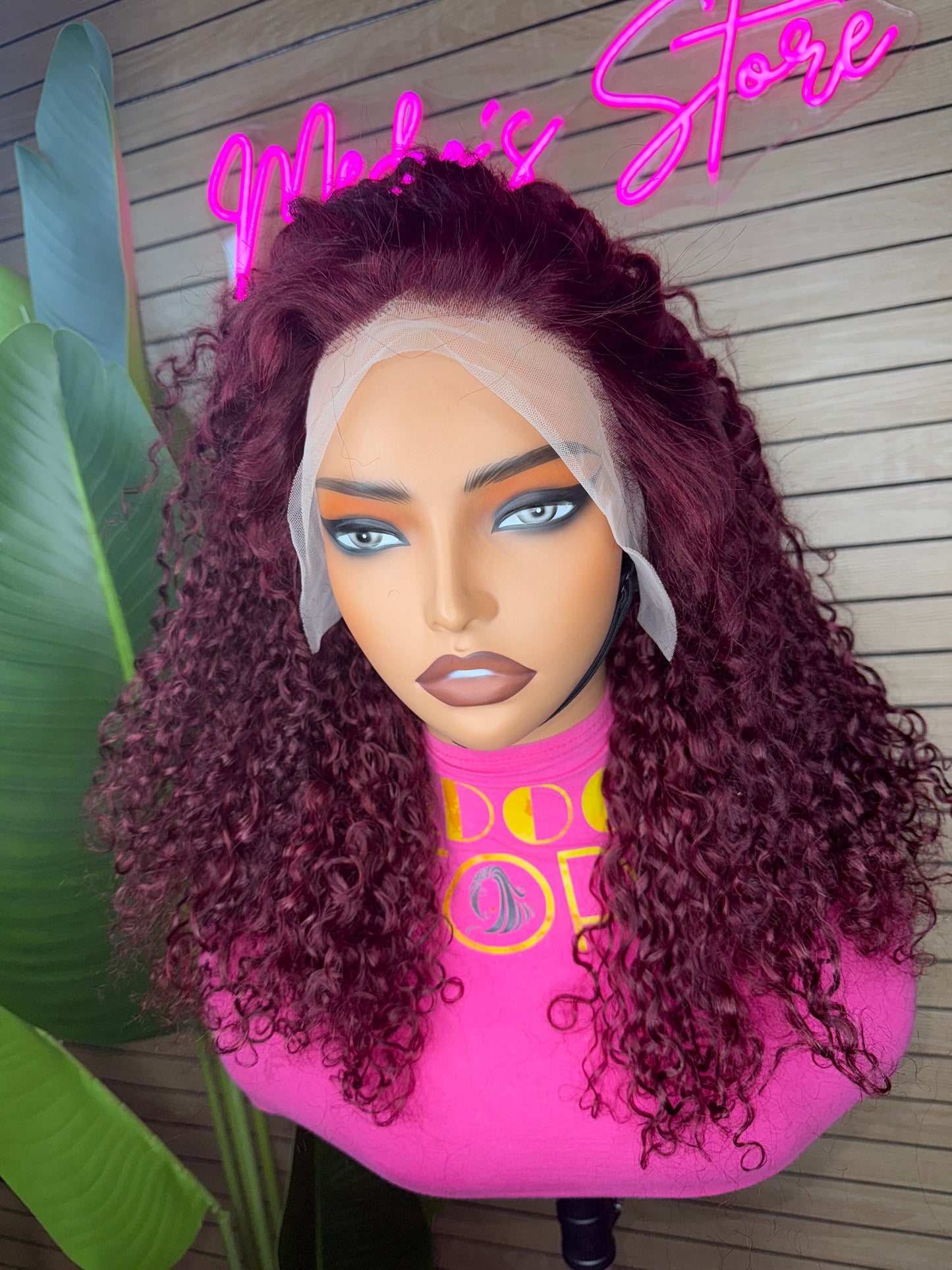 Wig full frontal pixie curly 250% density