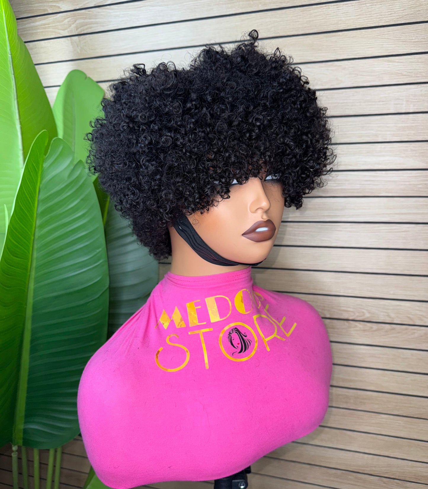 Pixie cut 100% human curly wig 200 density
