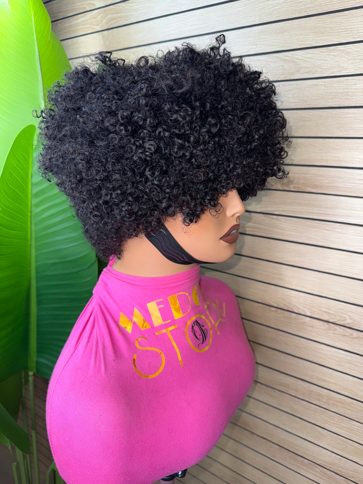 Pixie cut 100% human curly wig 200 density