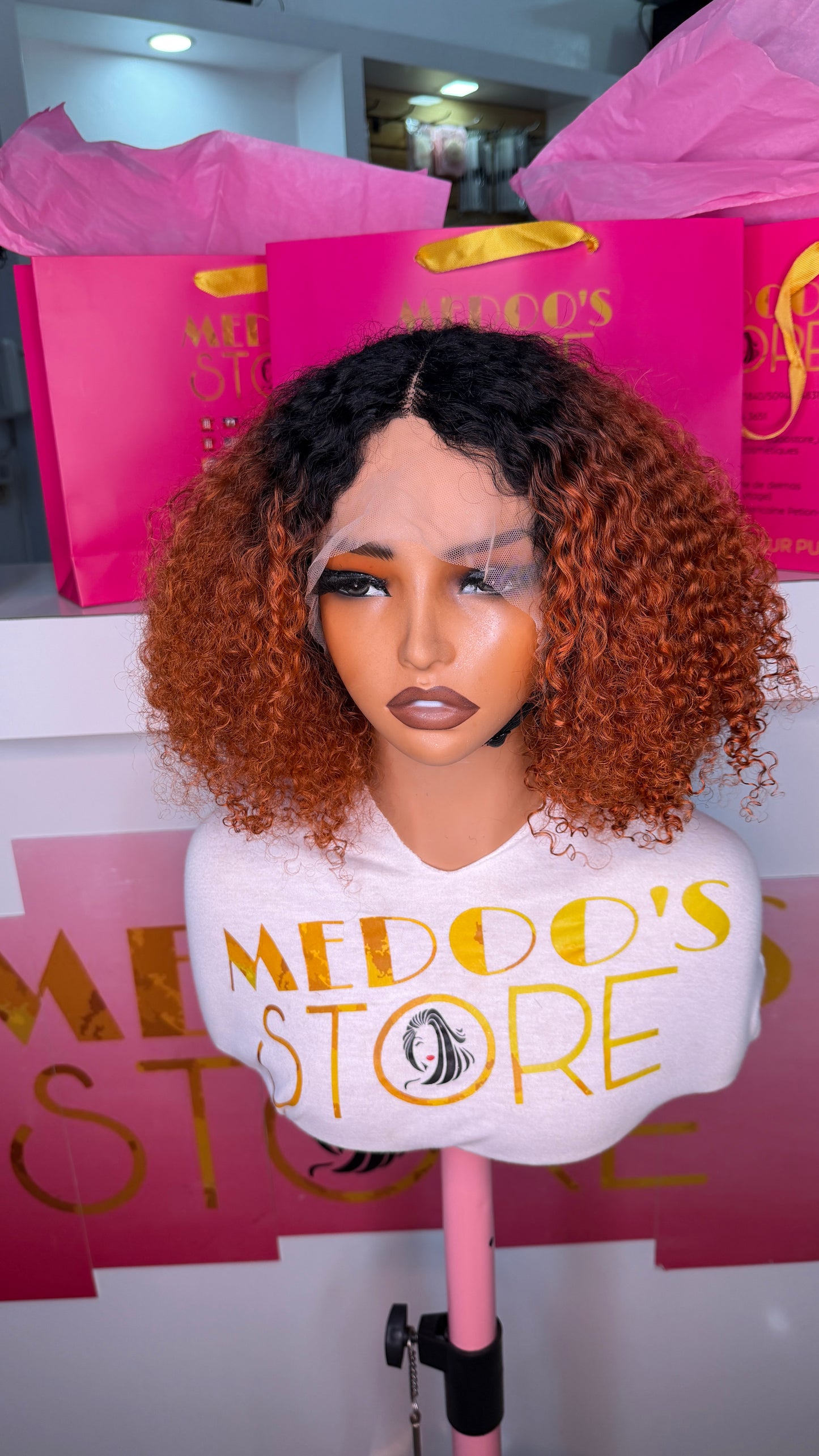 T part part Curly wig