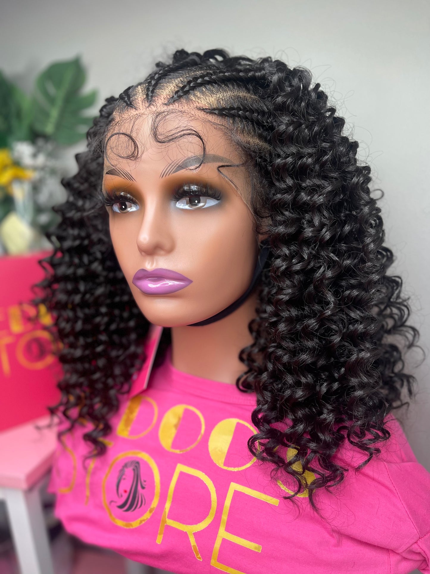 Braided wig blend hair