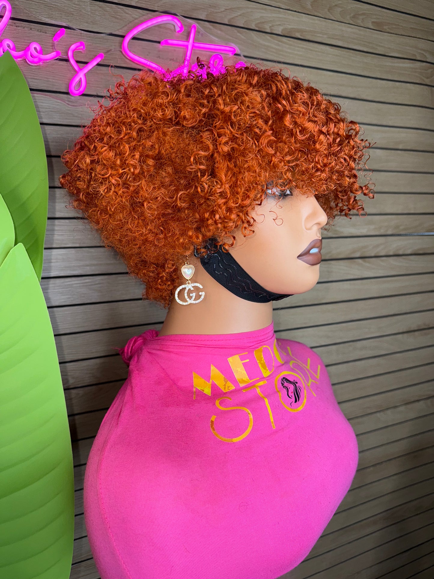 Pixie cut 100% human curly wig 200 density