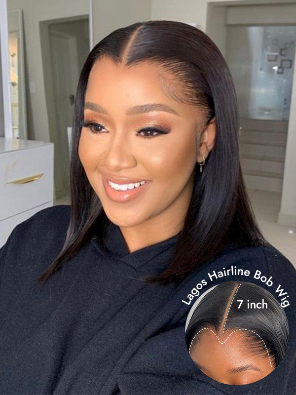 Straight bob HD lace M lagos hairline 13*4