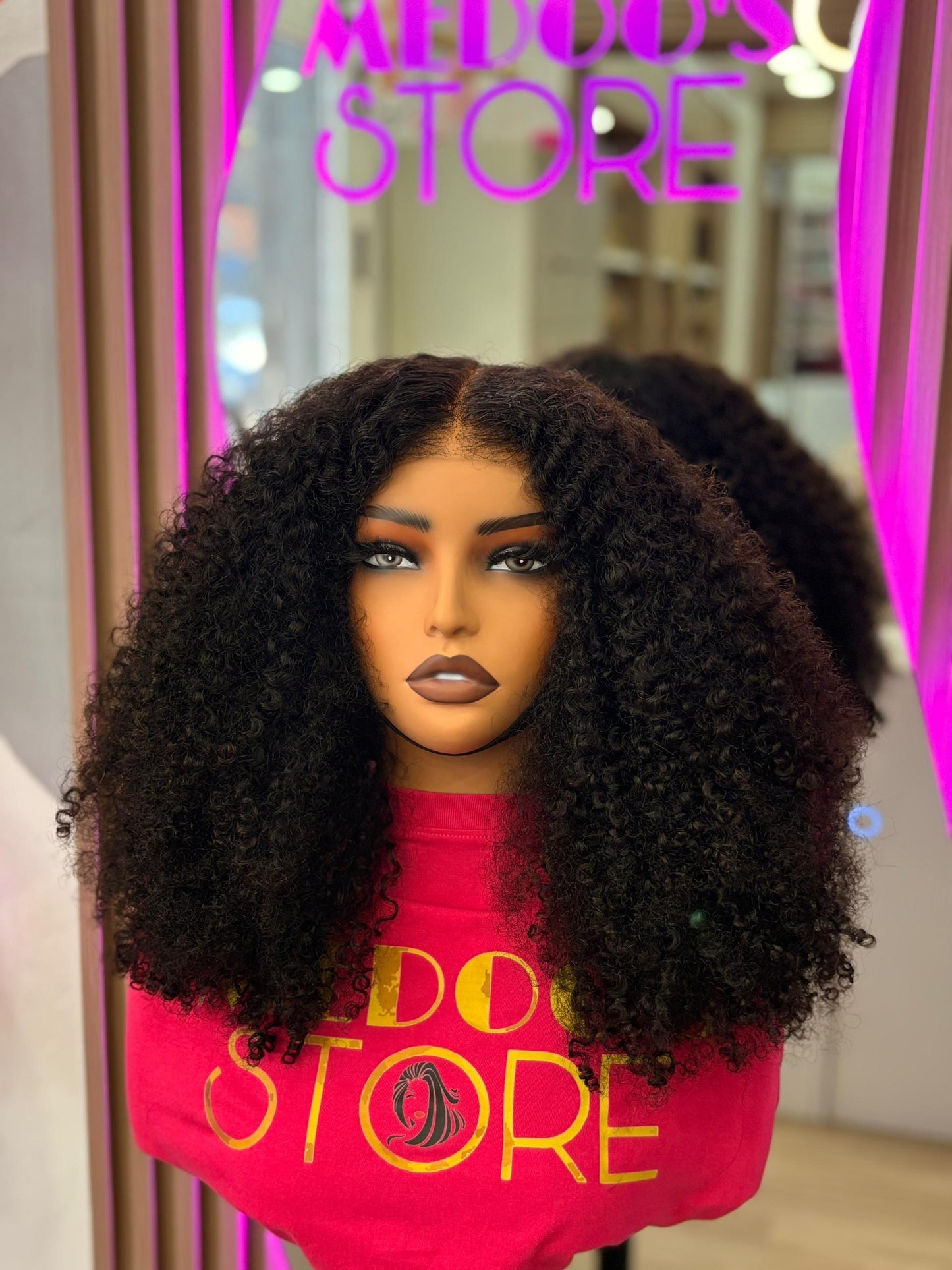 Glueless wear and go curly wig 5*5