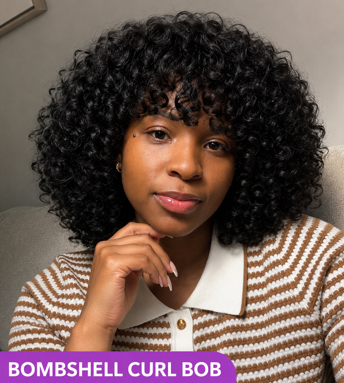 Bombshell frange Curl 300% density