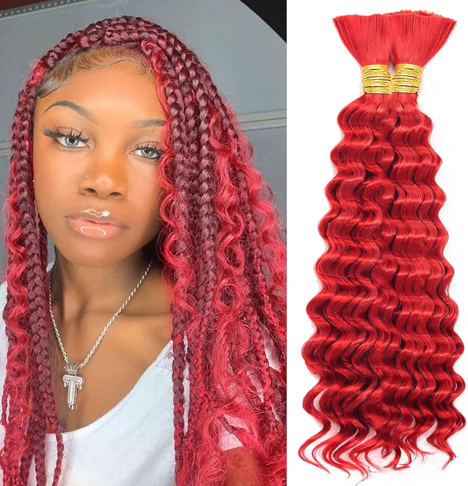 Bulk human hair deep wave for braiding boho