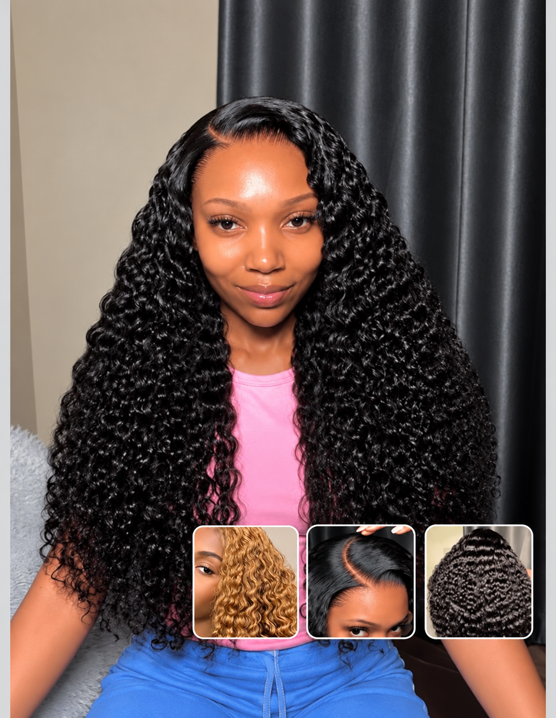 Wig Curly 13x6 frontal wig transparent