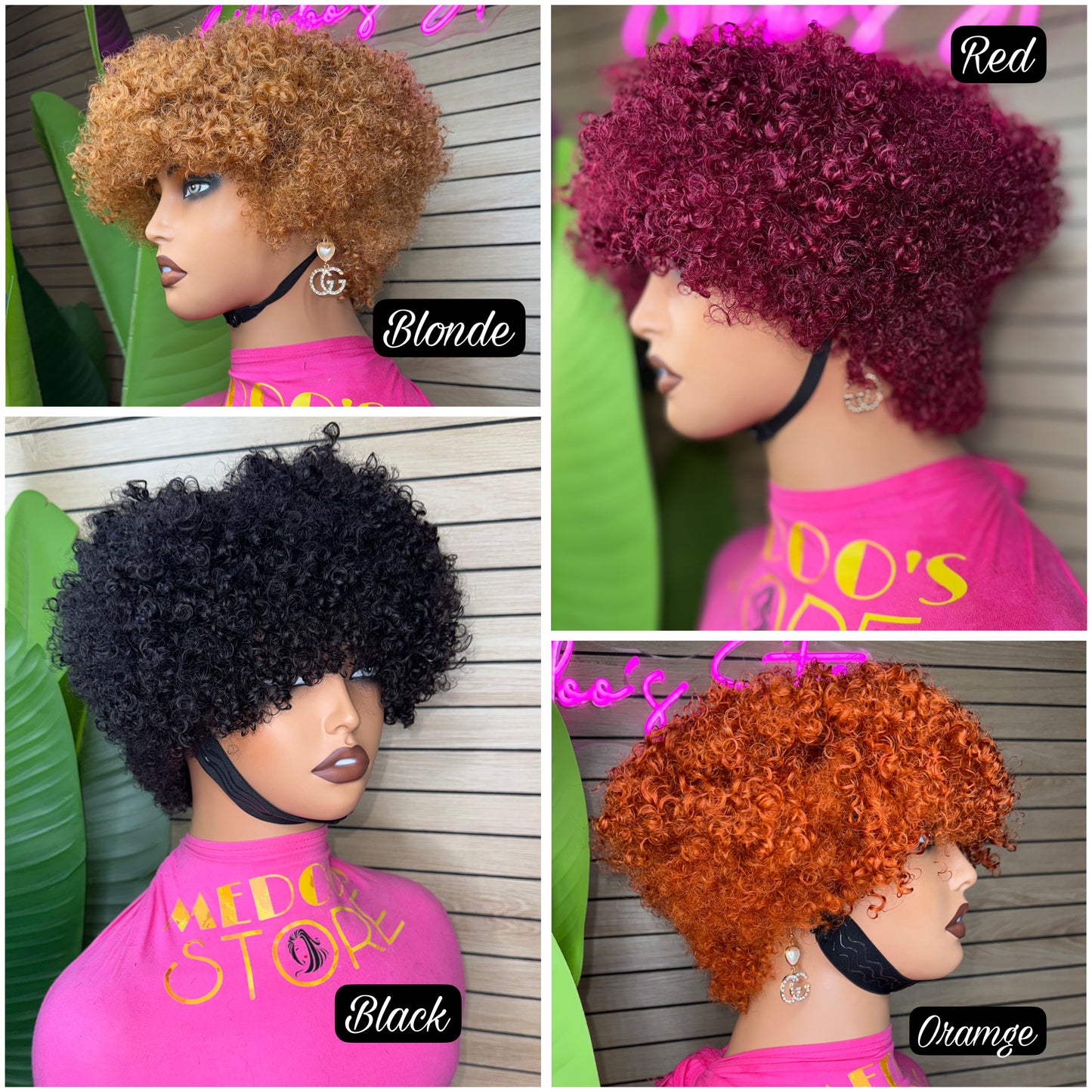 Pixie cut 100% human curly wig 200 density