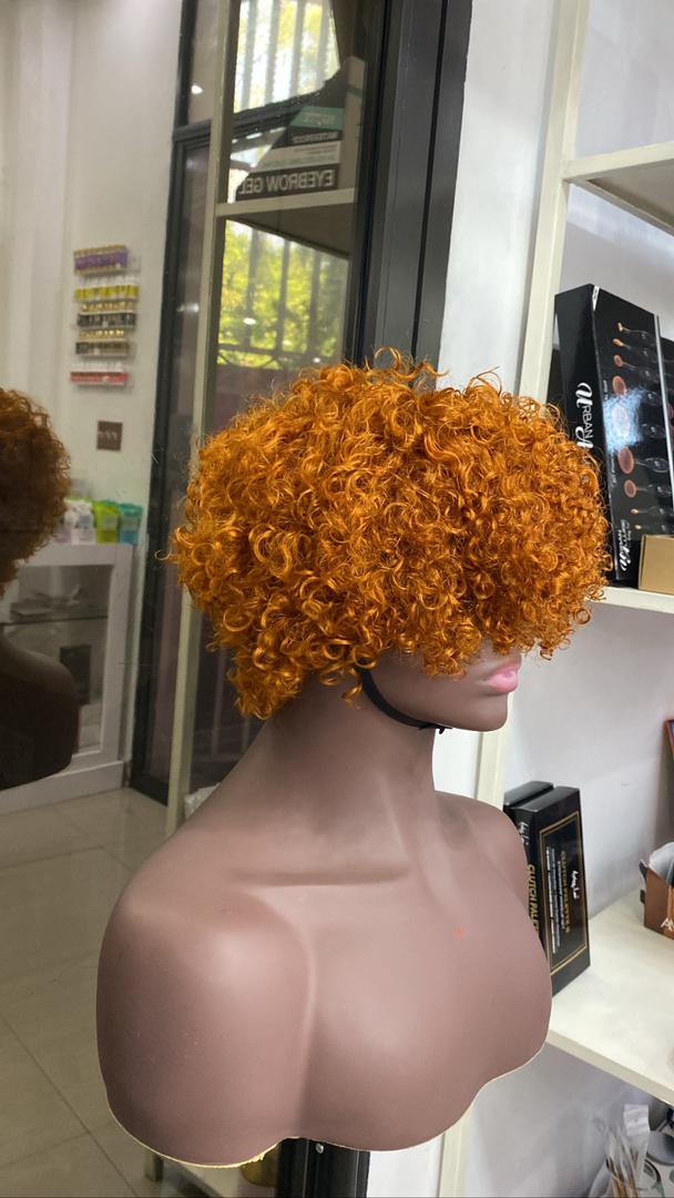 Short curly wig put on & go