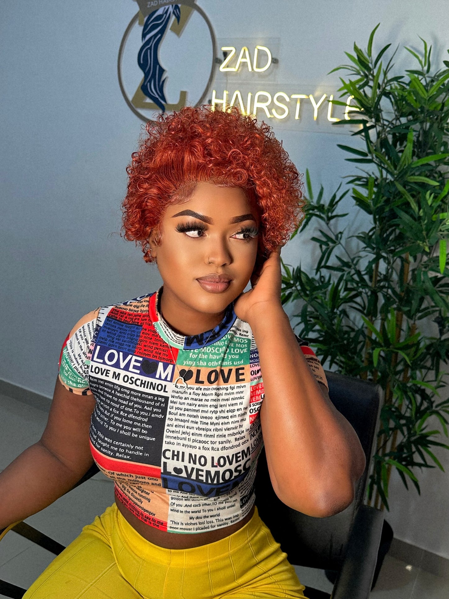 Pixie cut 13*4 wig