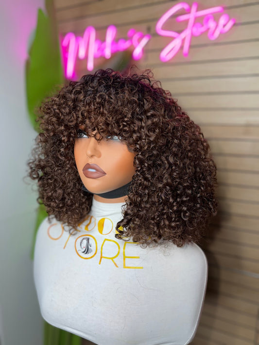 Frange pixie Curly 300% density