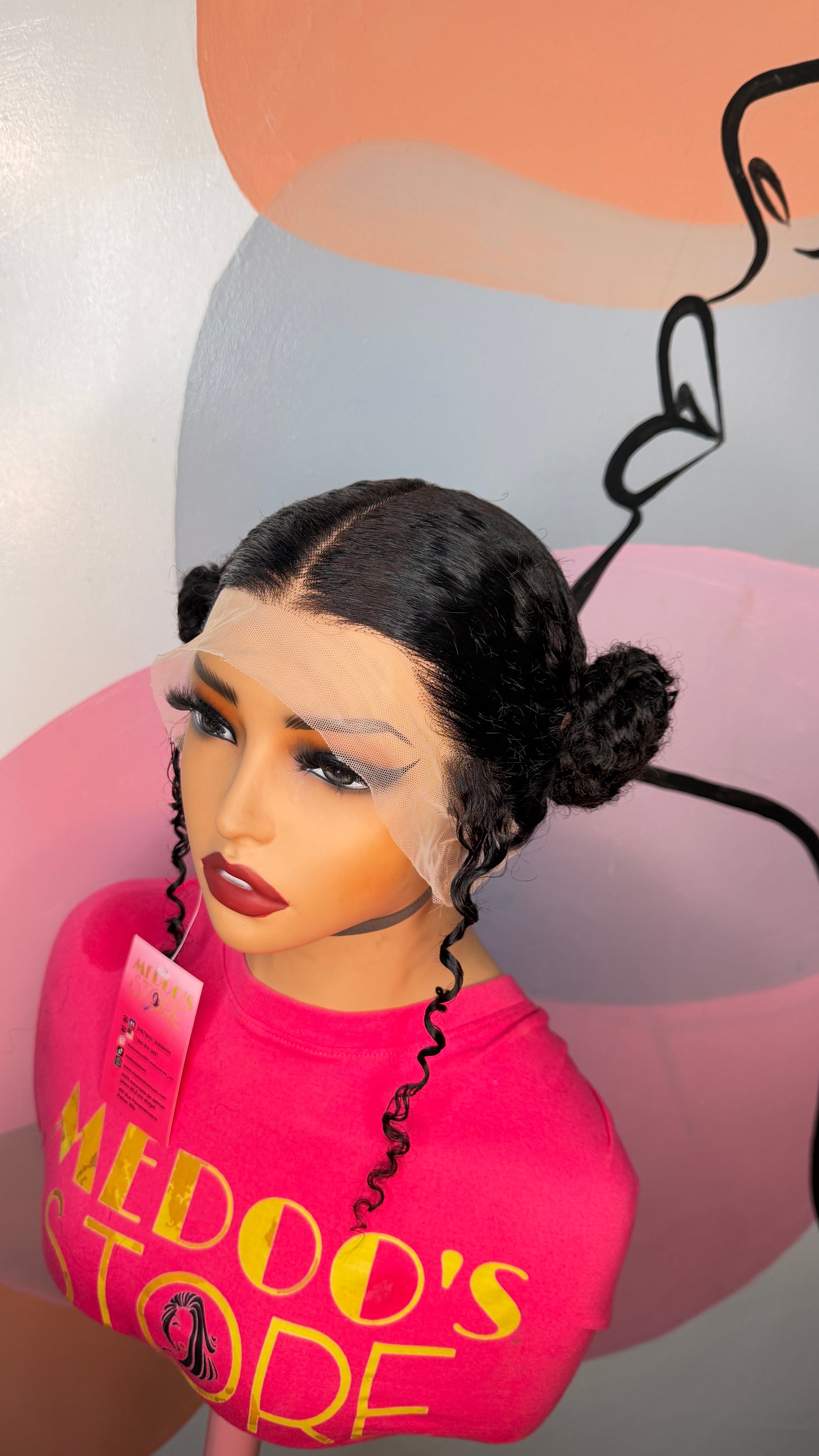 Wig full lace curly