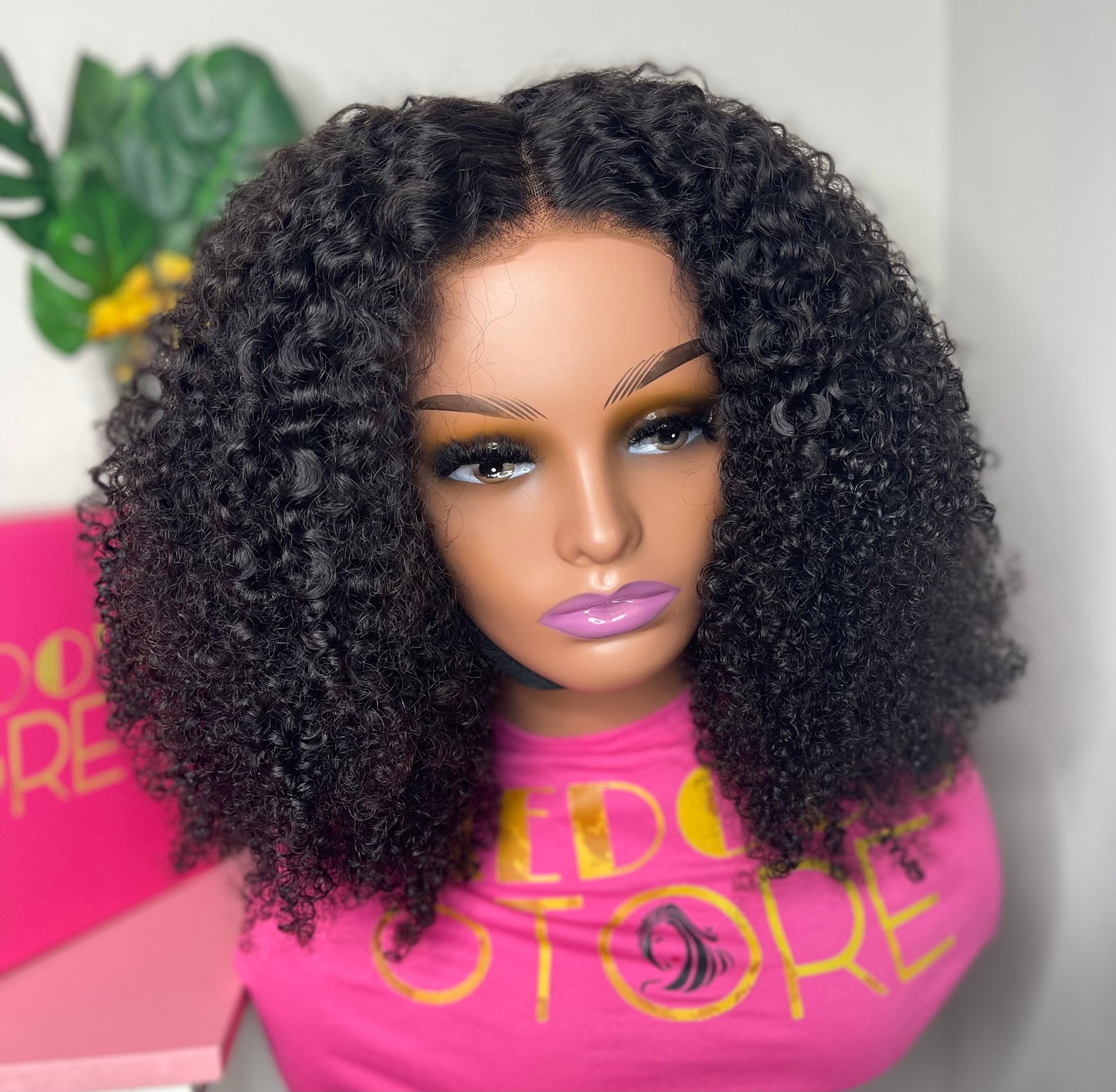 Wear and go curly wig 5*5