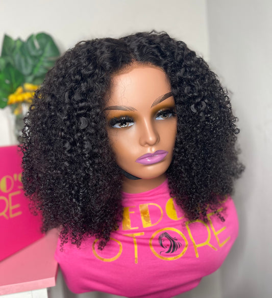 Wear and go curly wig 5*5