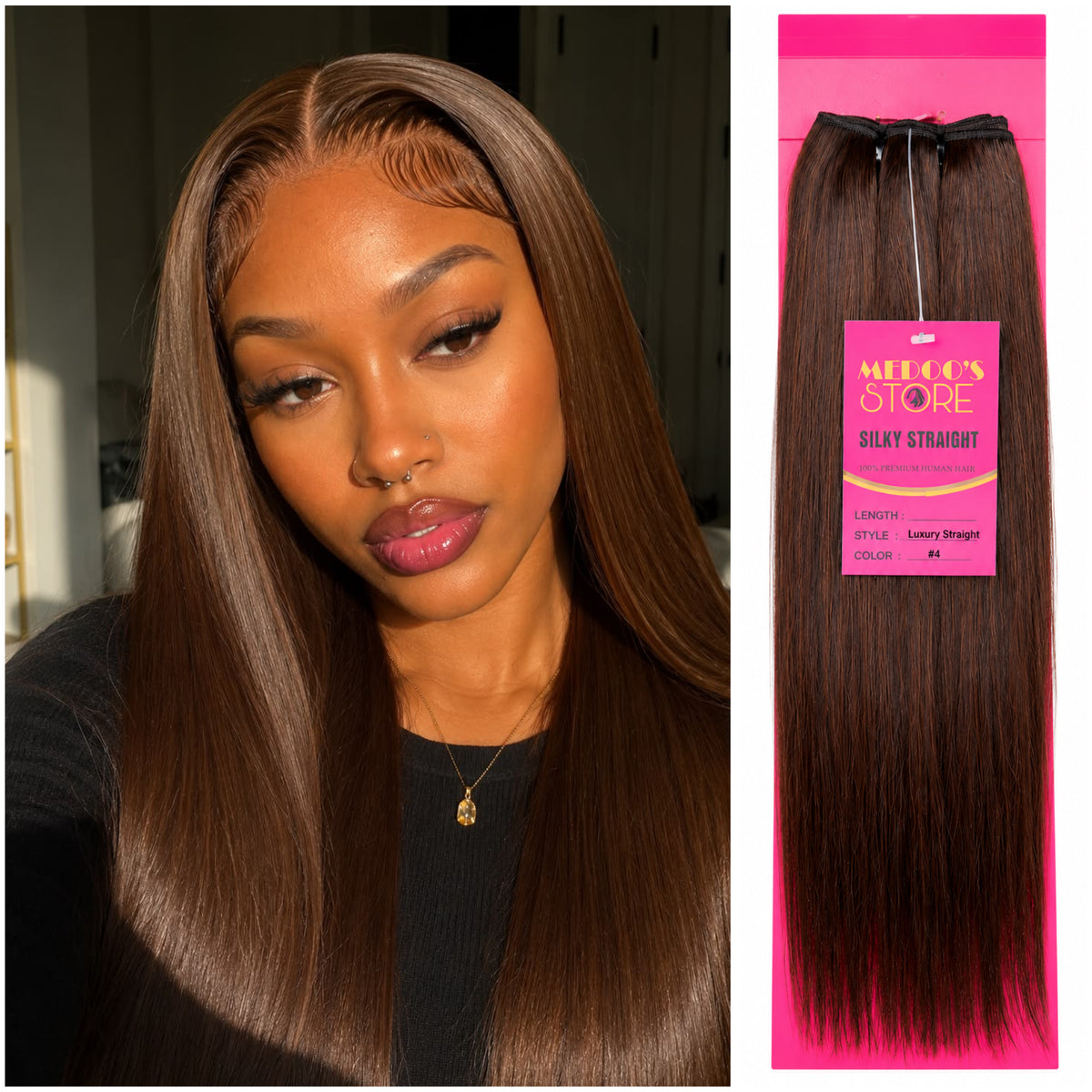 LUXURY EDITION silky STRAIGHT Hair Bundle  [1PC]
