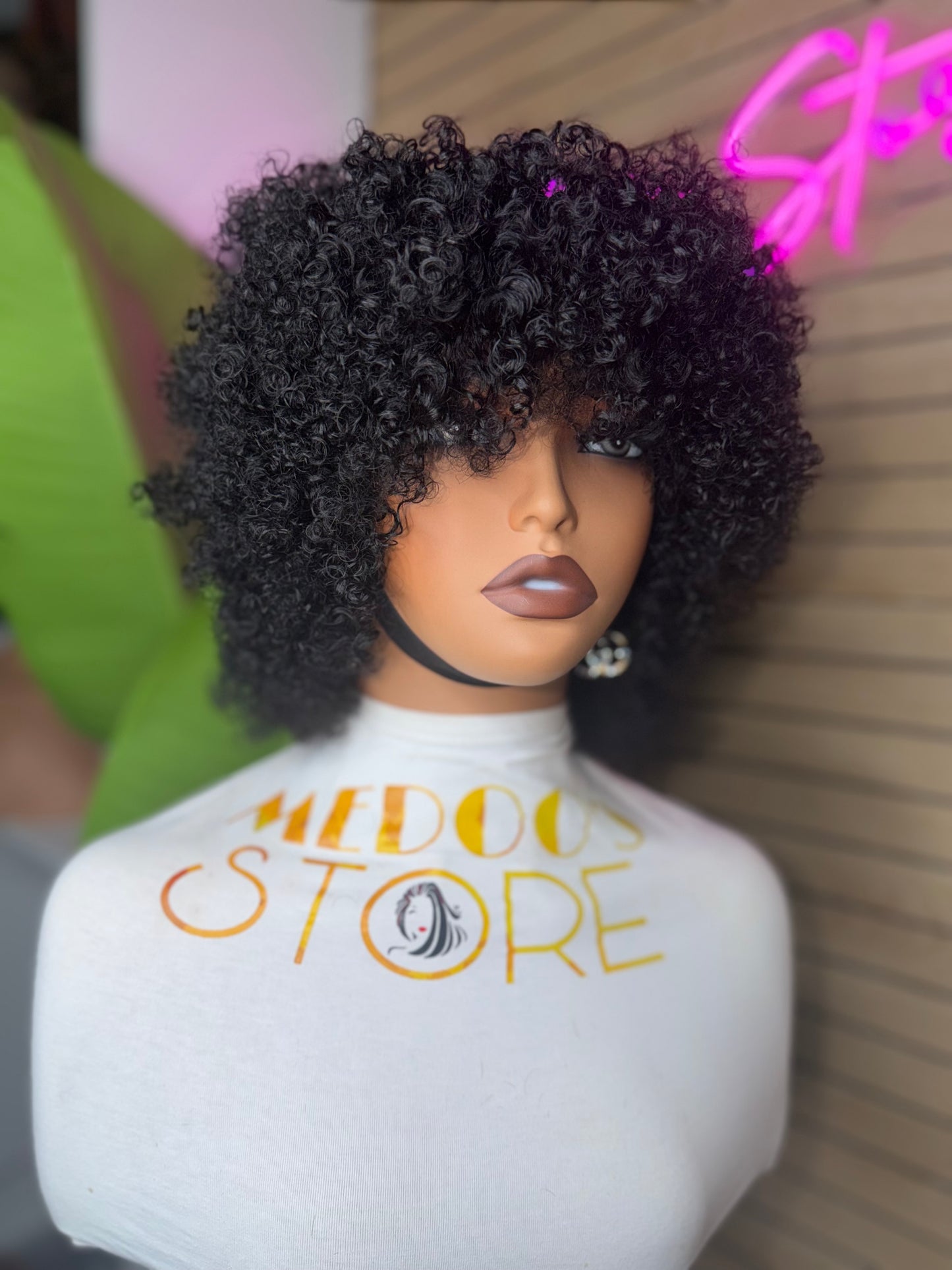 Frange kinky curly short 180%
