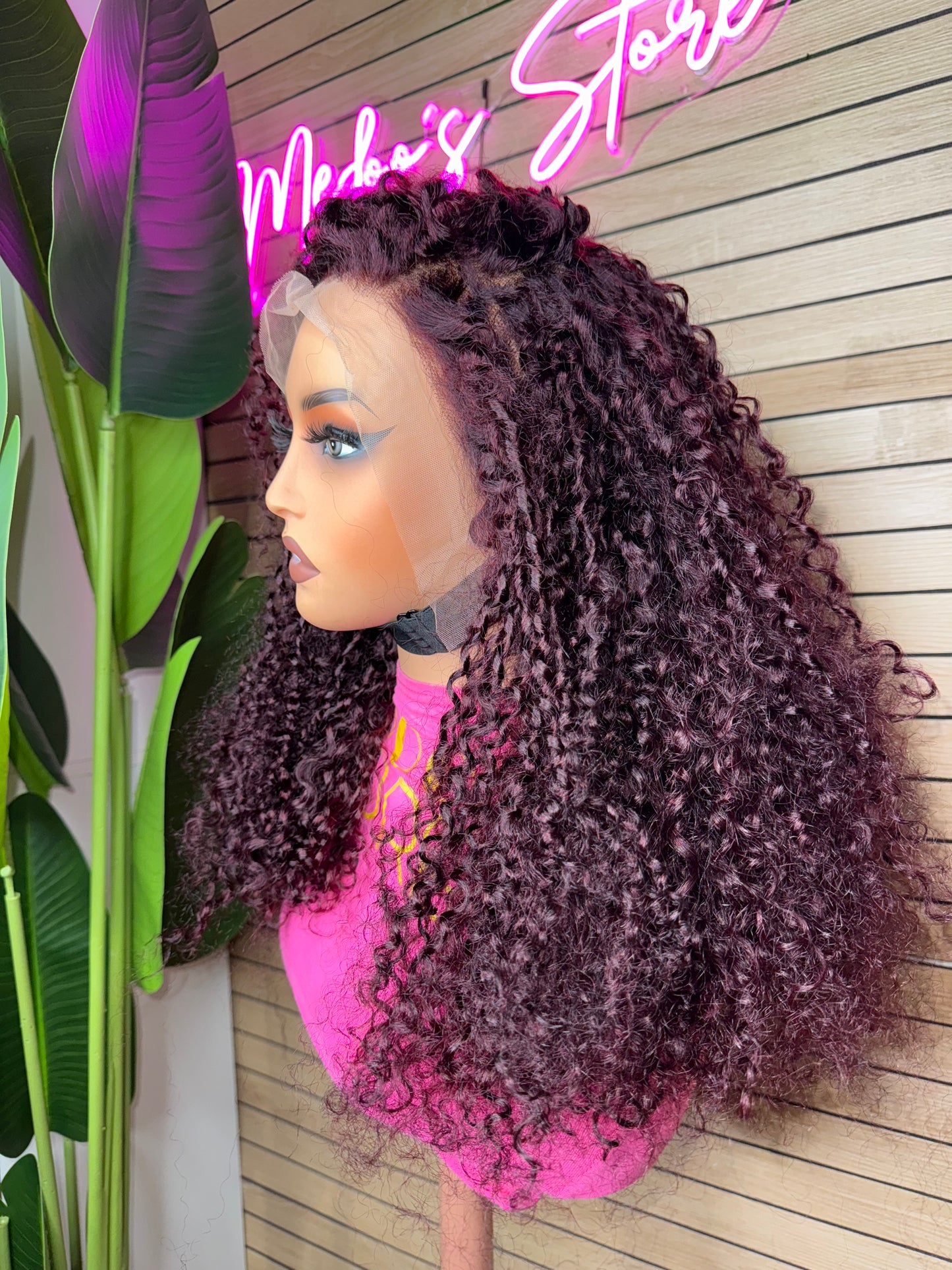 Wig full frontal pixie curly 300% density