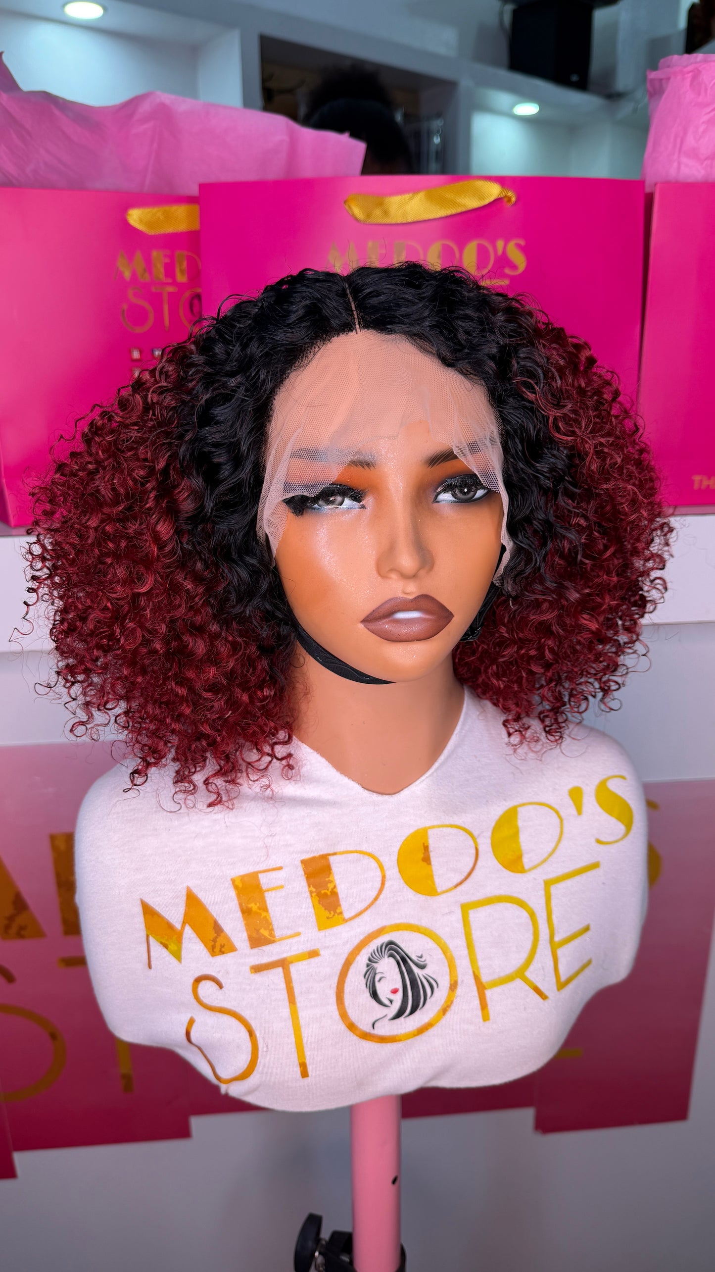 T part part Curly  wig