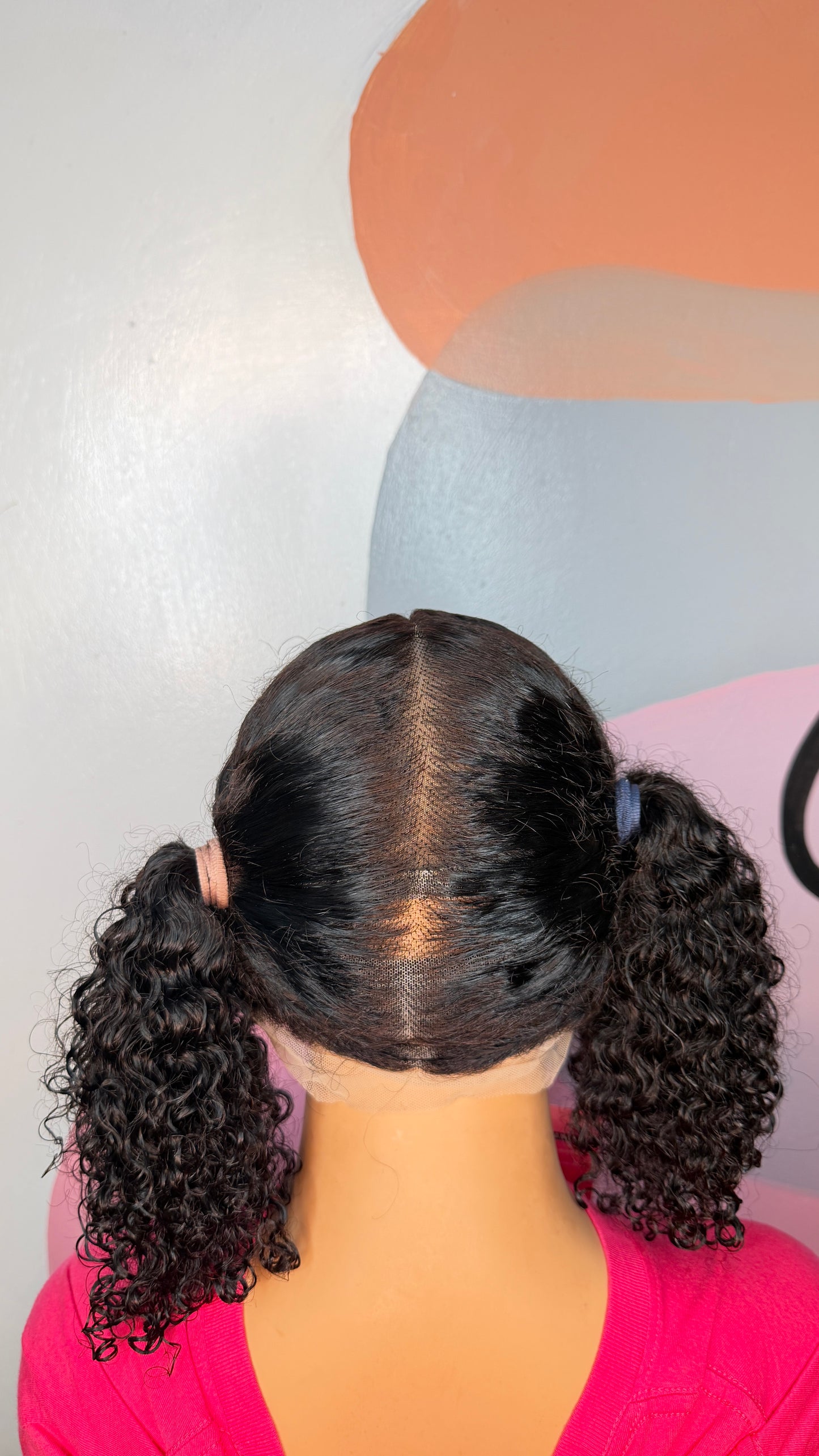Wig full lace curly