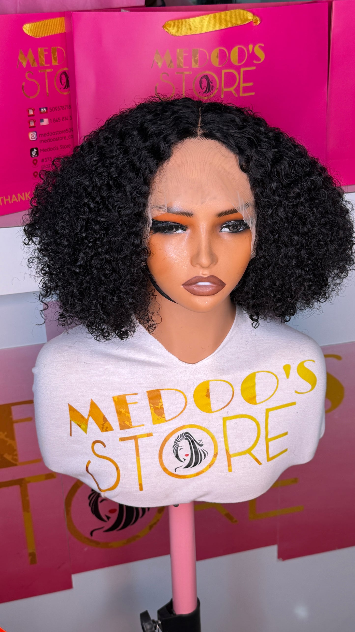 T part part Curly  wig