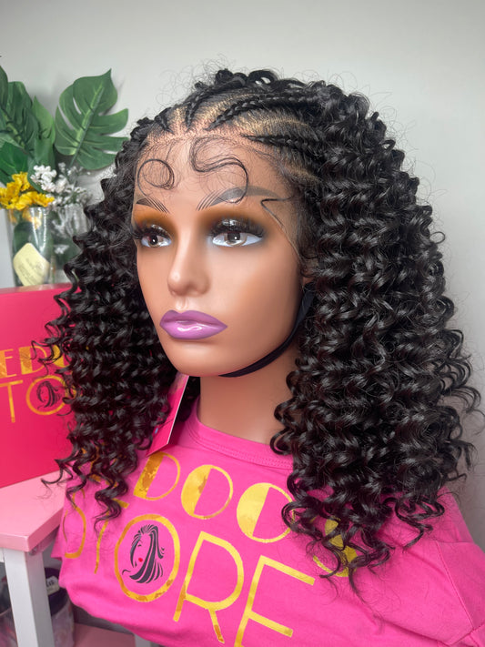 Braided wig blend hair