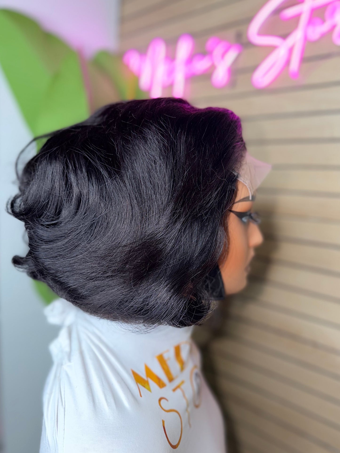 5x5 glueless wig NEW Pixie cut straight 200 density
