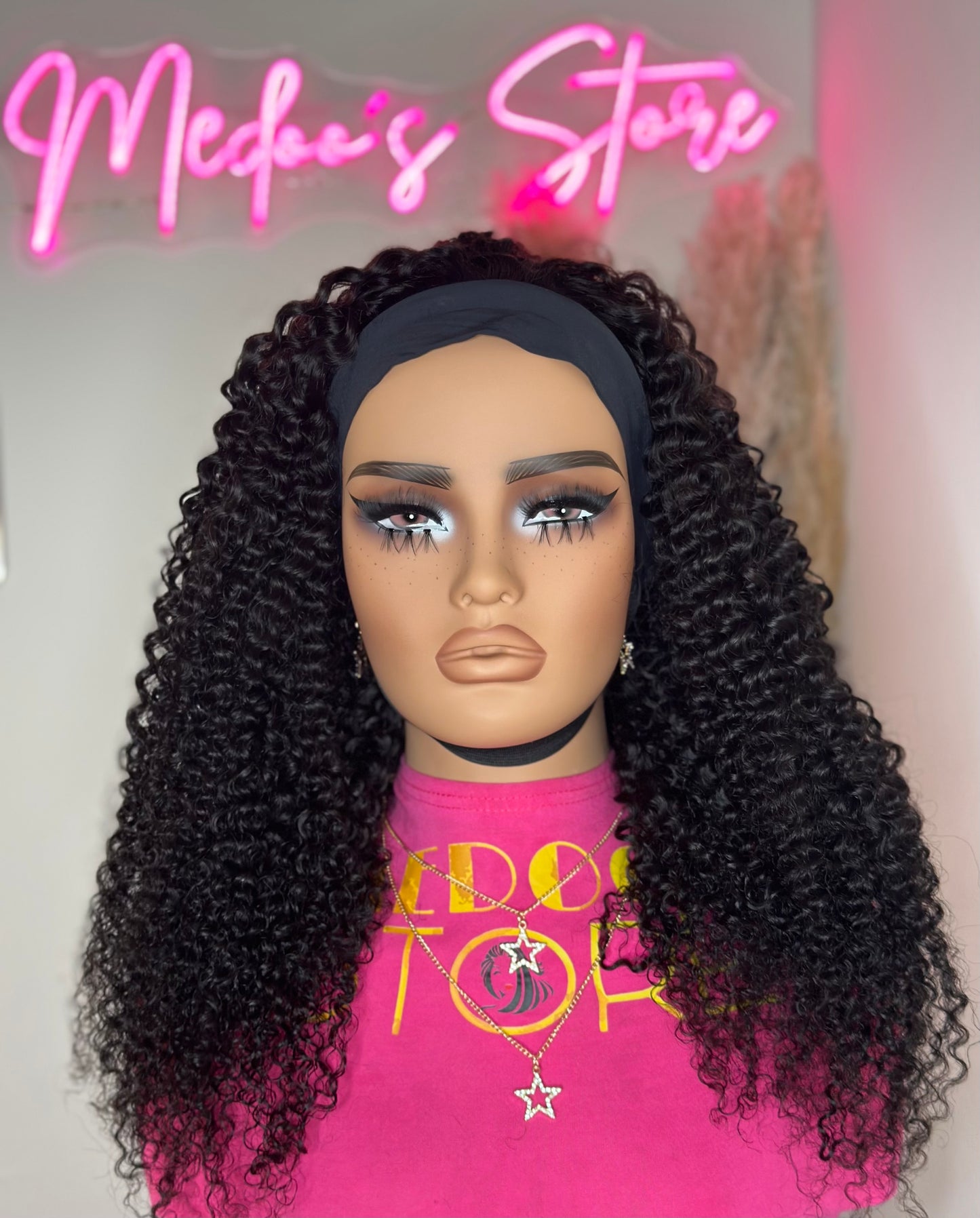 Headband curly wig