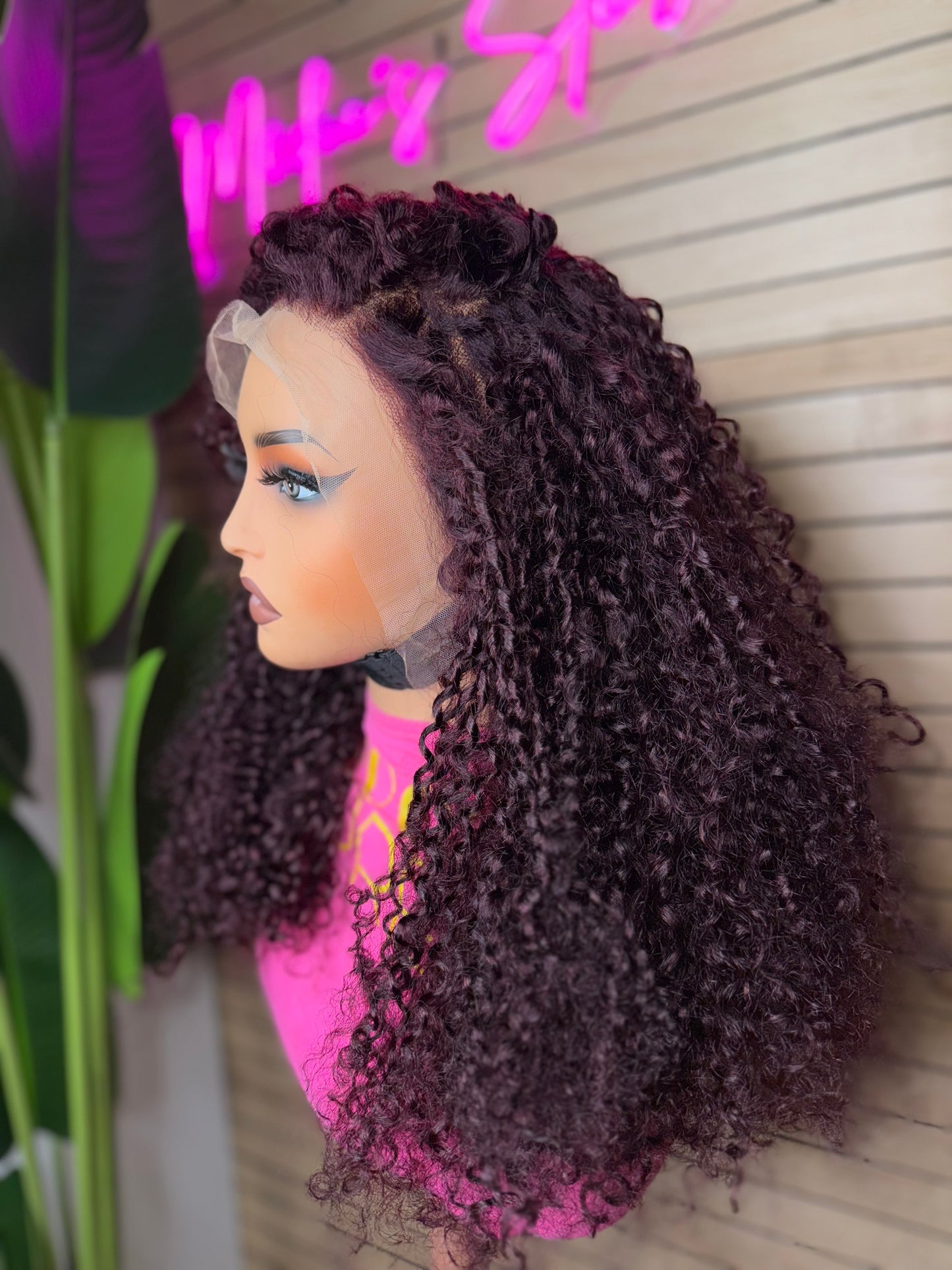 Wig full frontal pixie curly 300% density