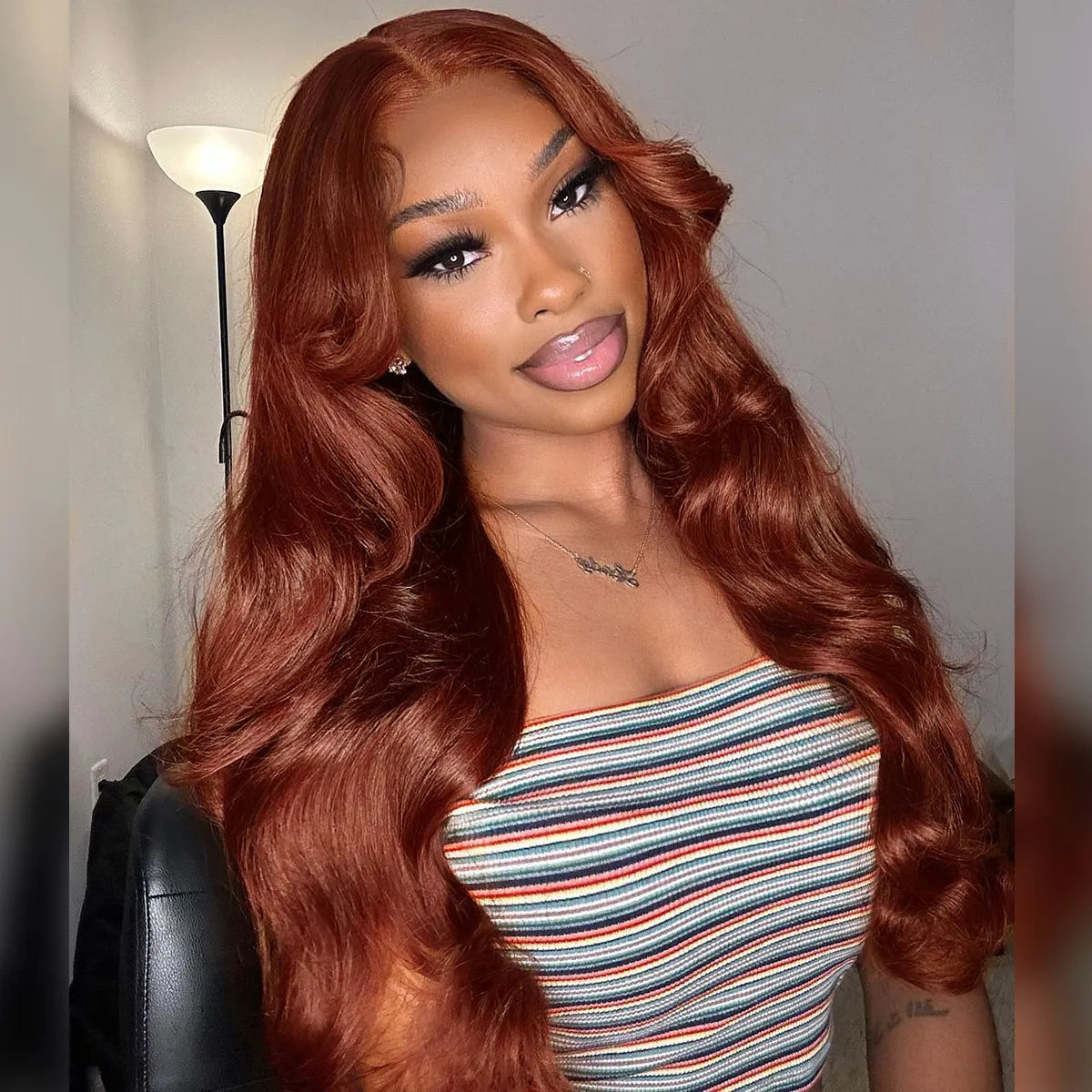 Color #33 Wig full frontal 13x4 body wave 200% density
