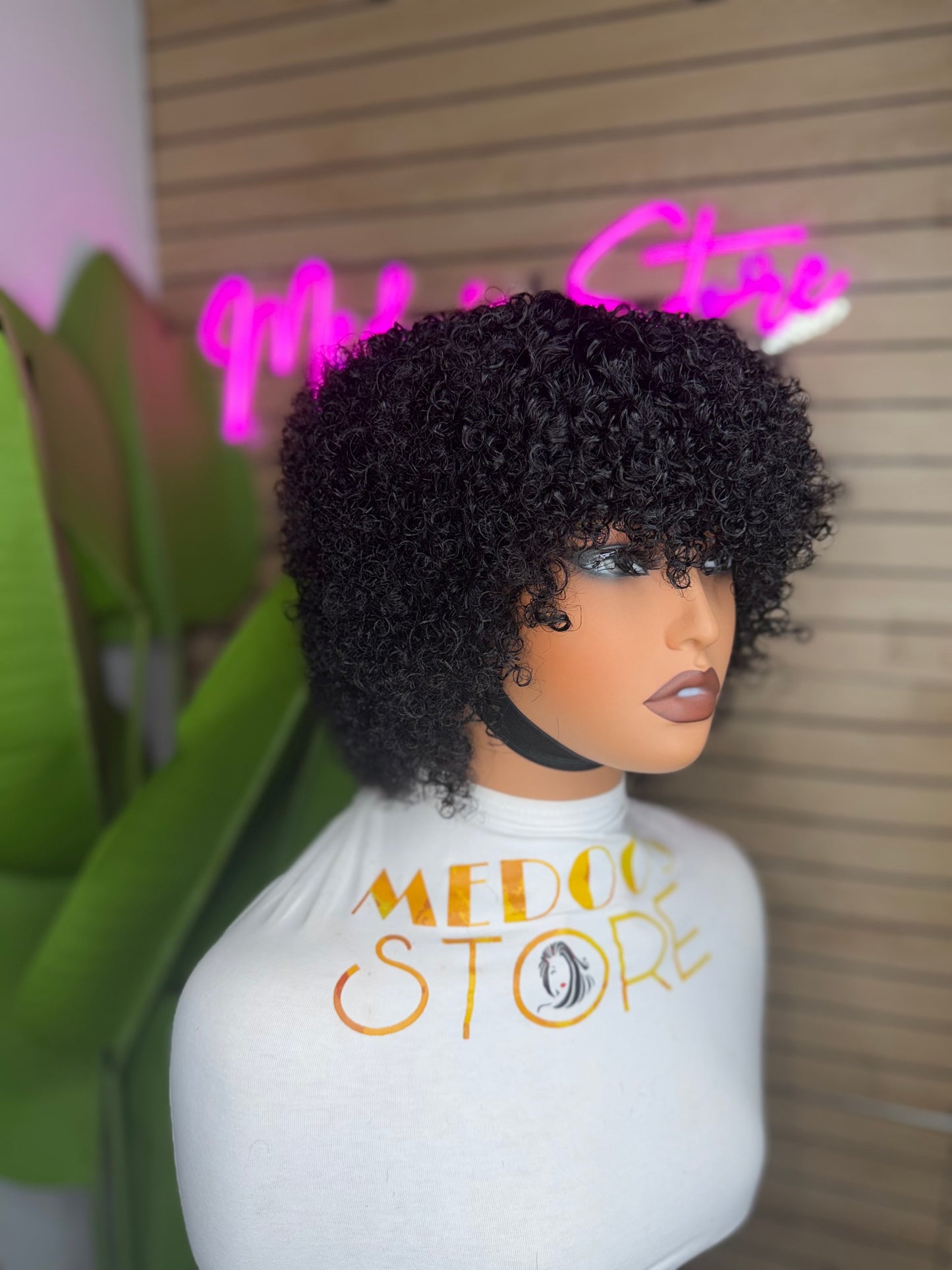 Frange kinky curly short 180%