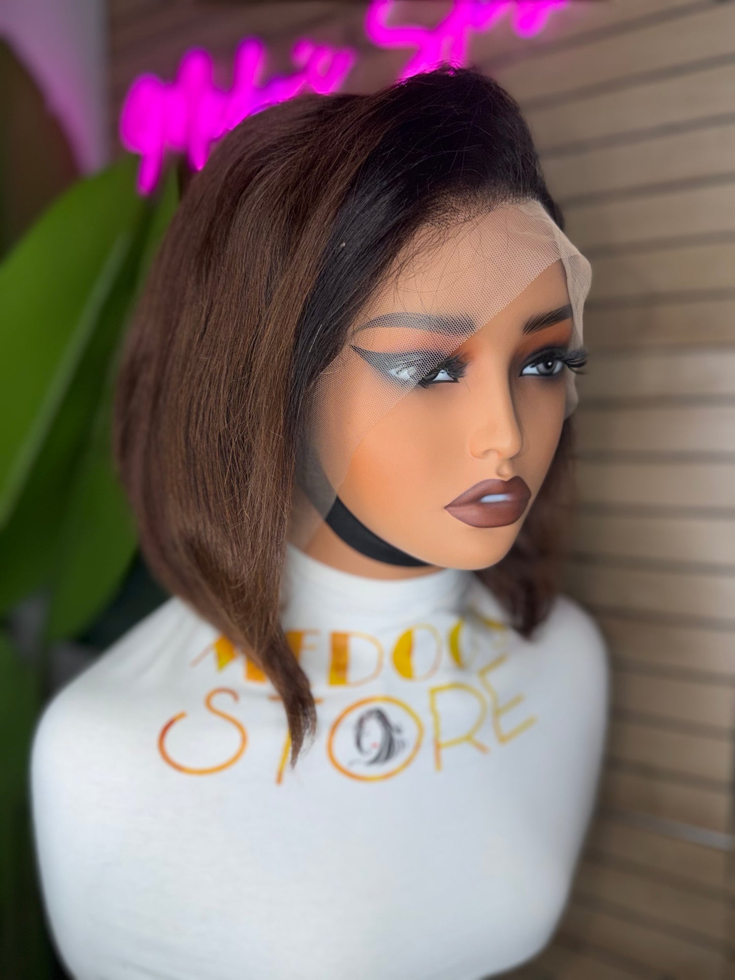 Pixie cut straight 200 density 13*4  wig