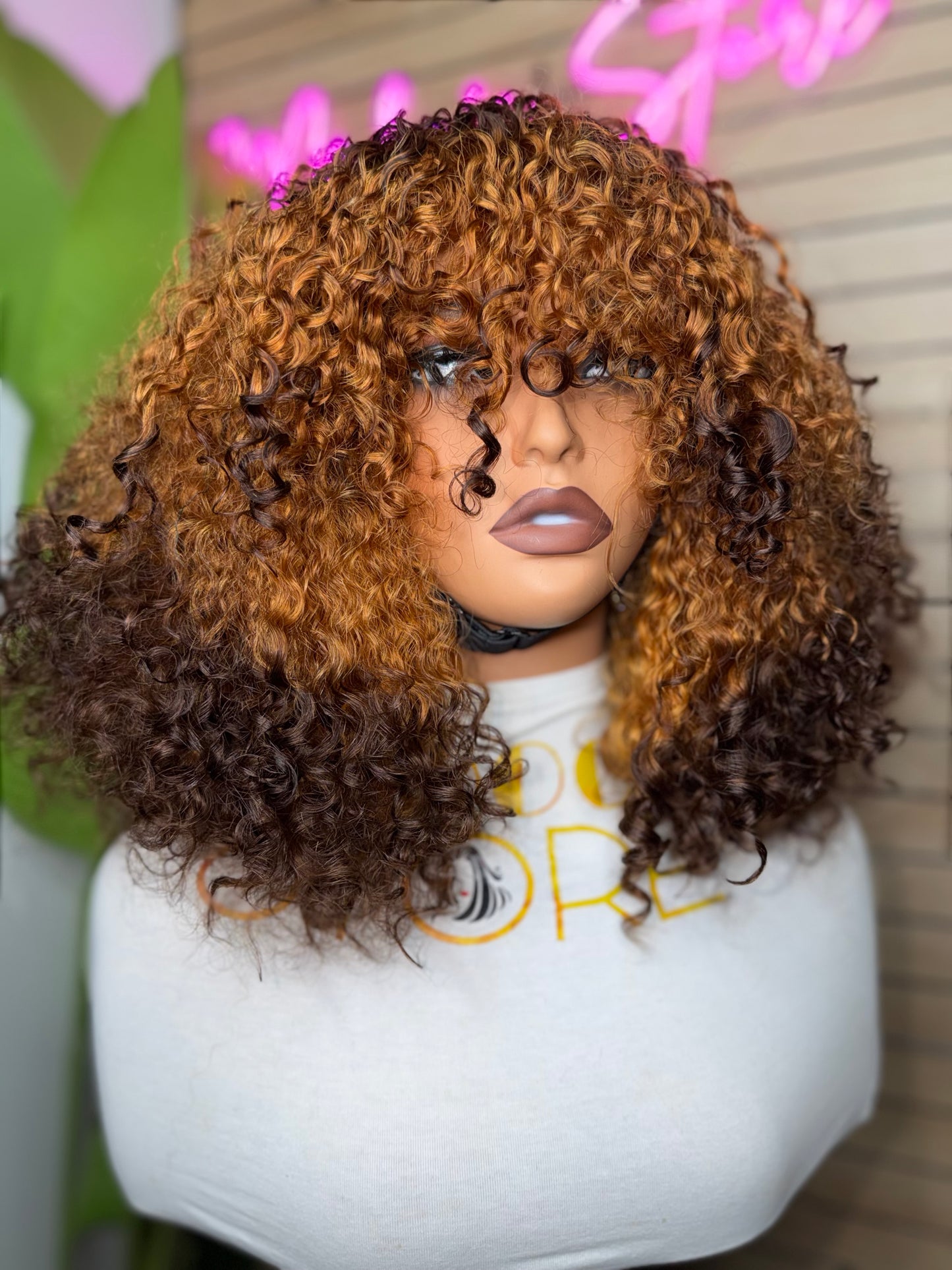 Frange pixie Curly 300% density