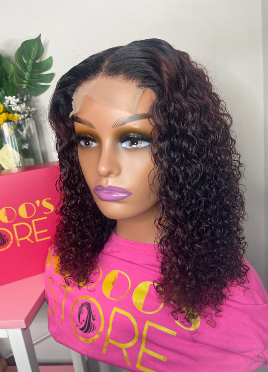 Deep curly lace wig 4*4 transparent