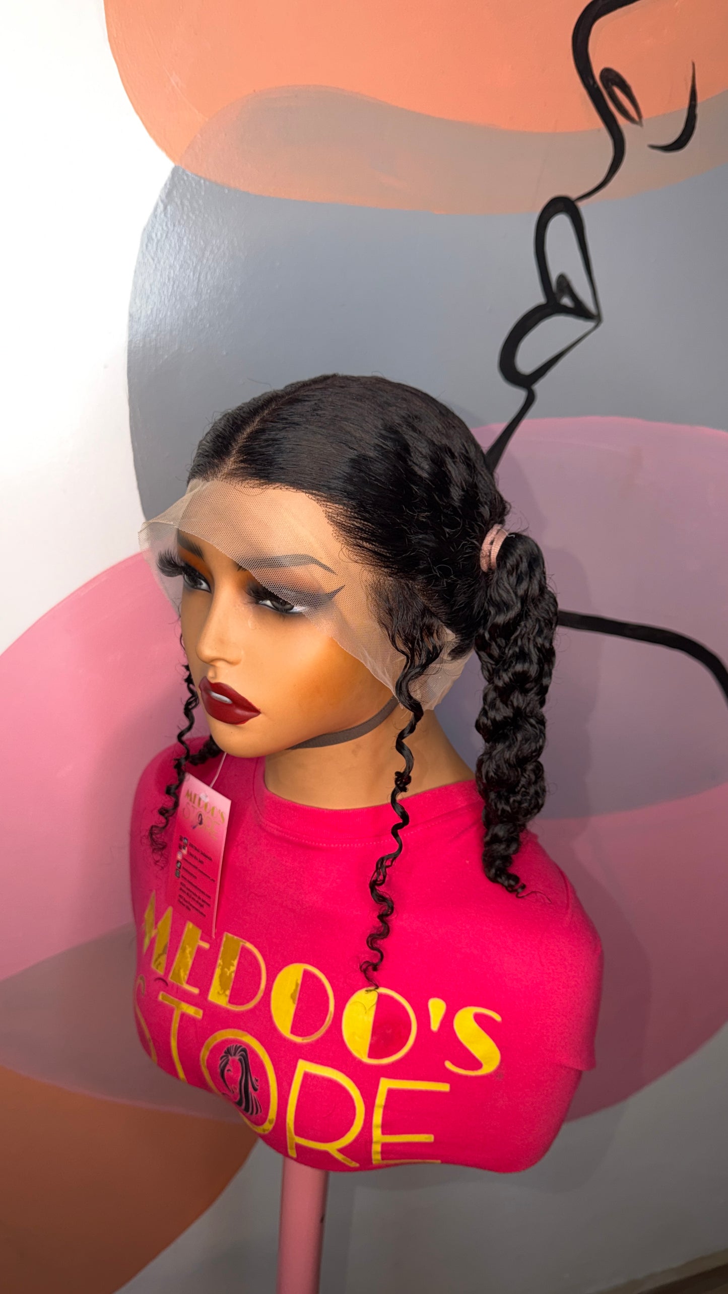 Wig full lace curly