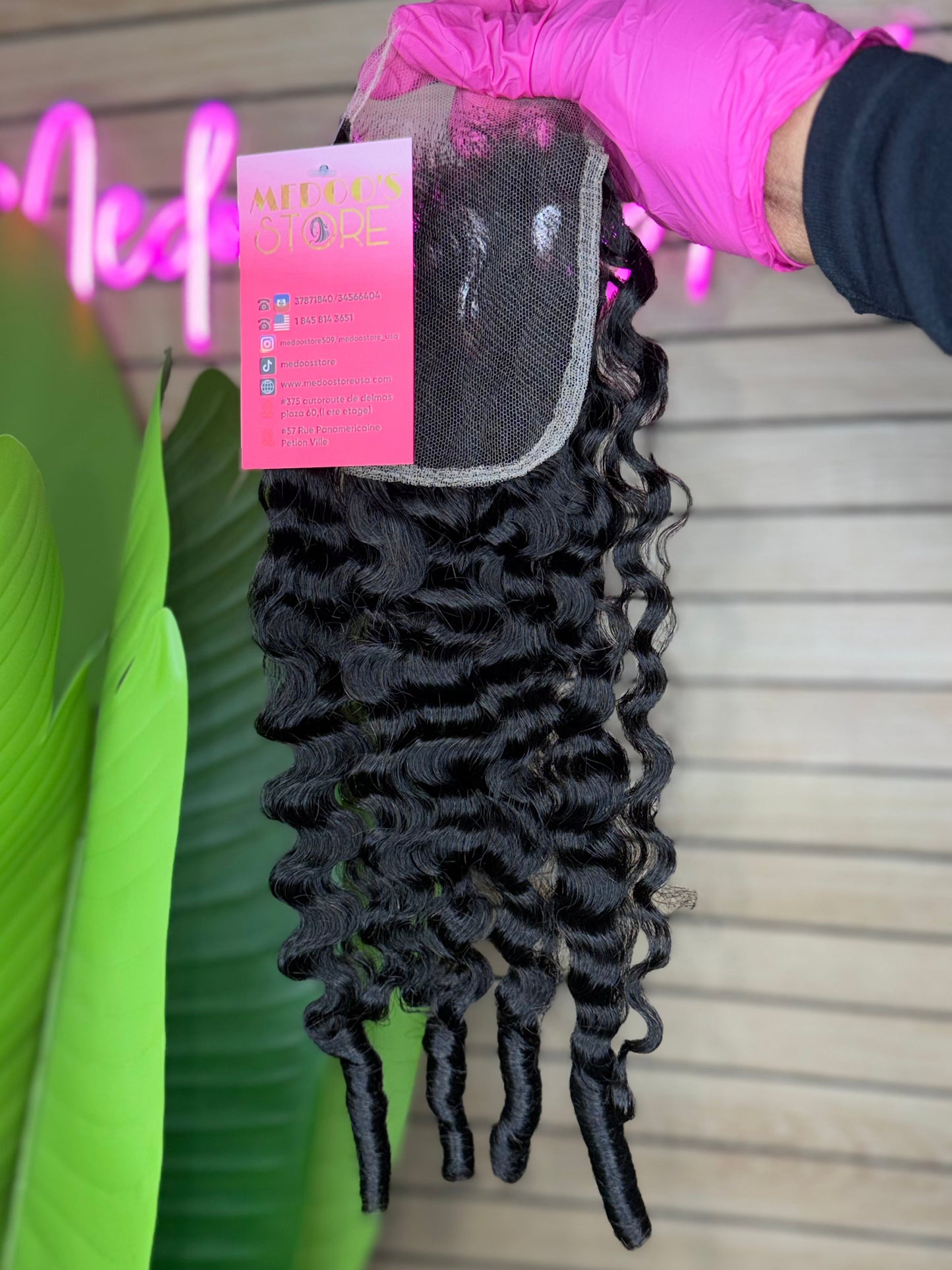 Closure HD Burmese curly 4x4