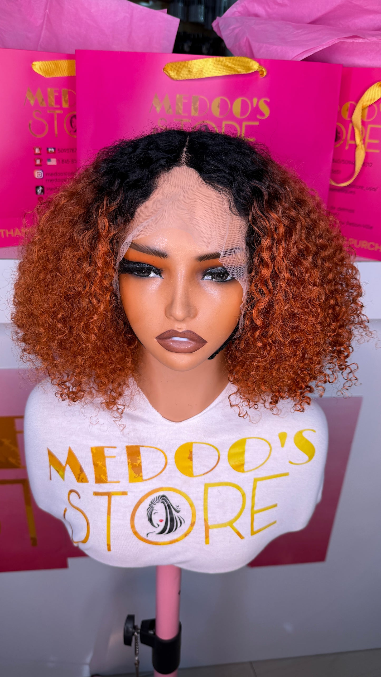 T part part Curly  wig